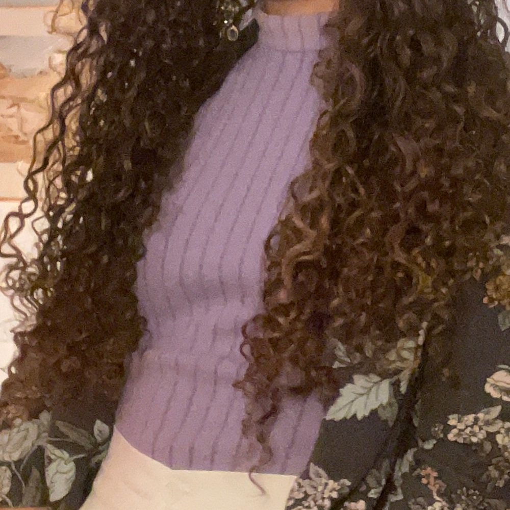 Purple turtleneck